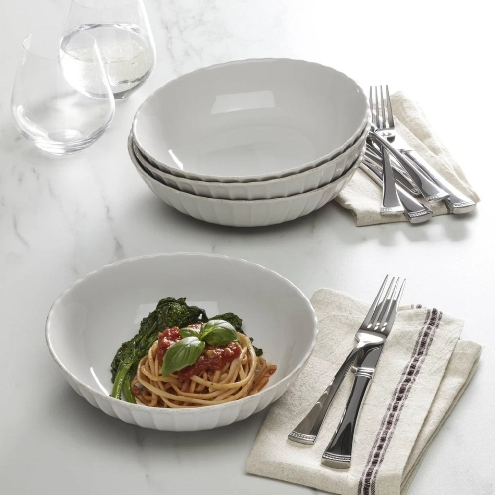 Lenox French Perle Scallop Pasta Bowls, Set of 3